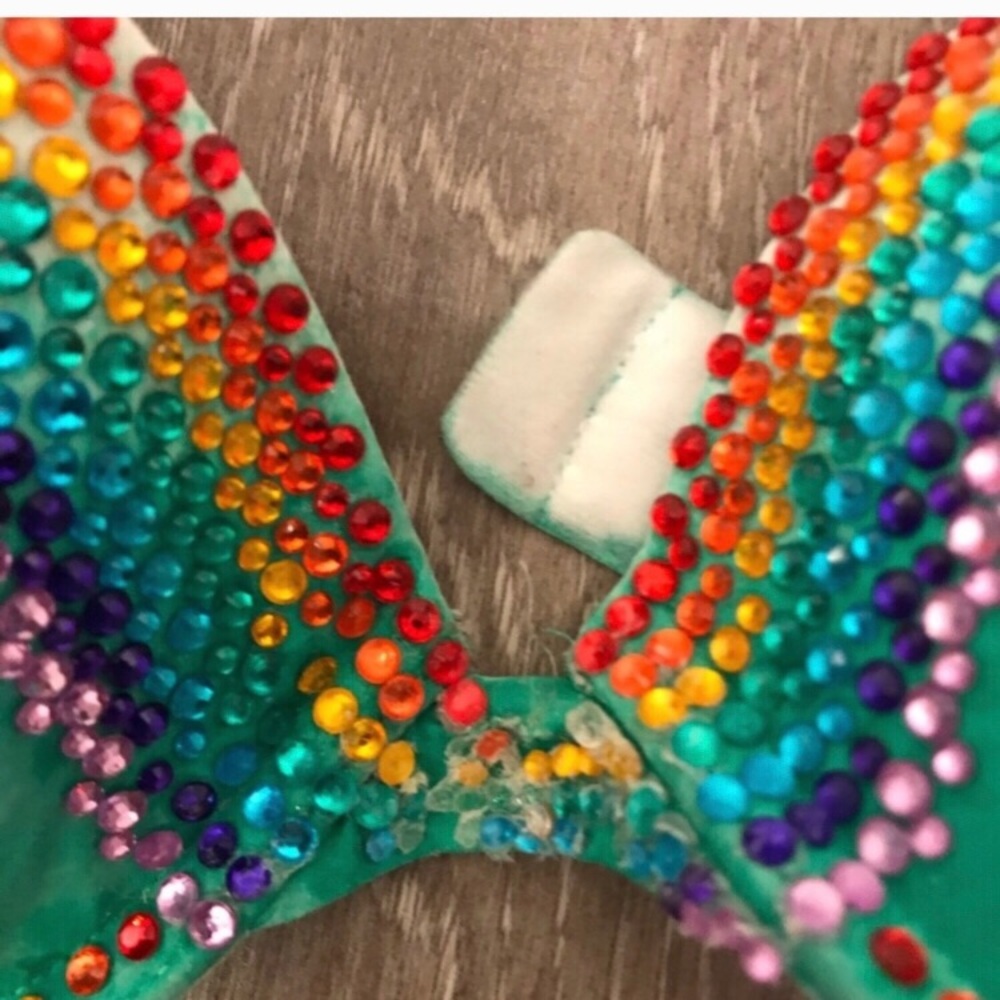 Handmade Rainbow Rave Bra - Picture 7 of 8